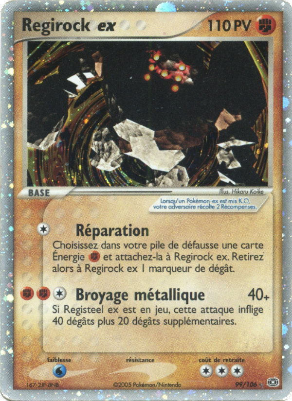 Regirock ex 99 — EX Emerald (French Pokémon TCG card)