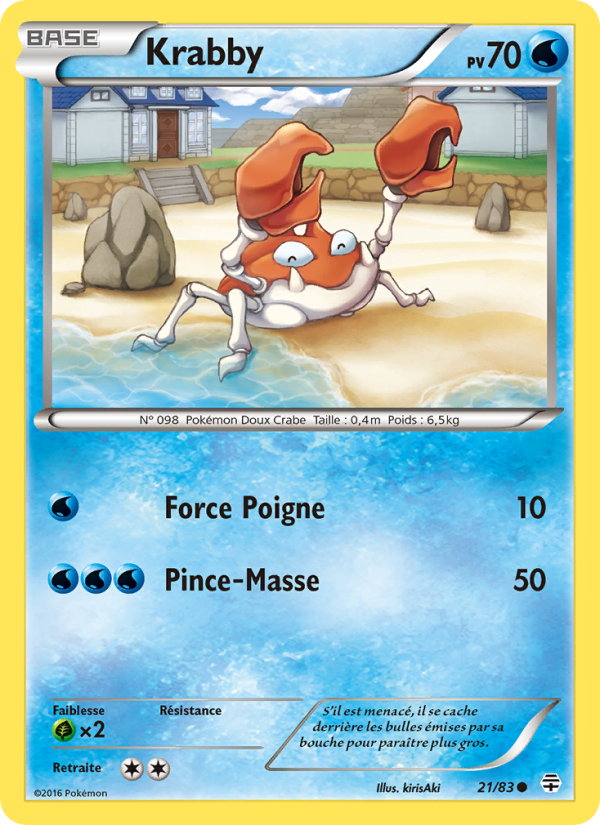 Krabby 21 — Generationen (French Pokémon TCG card)