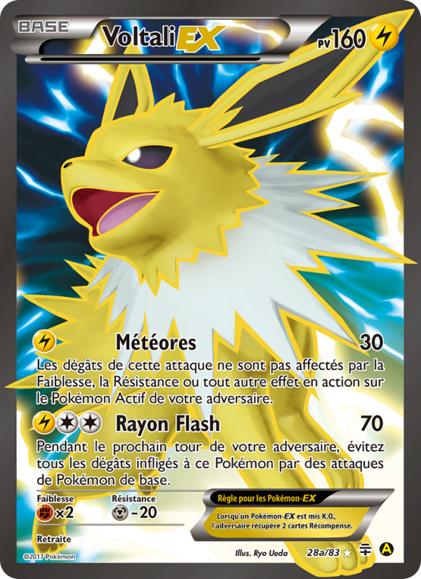 Voltali-EX 28 — Generationen (French Pokémon TCG card)