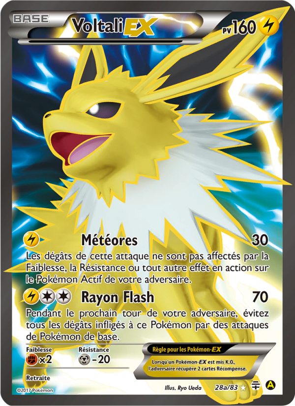 Voltali-EX 28a — Generationen (French Pokémon TCG card)