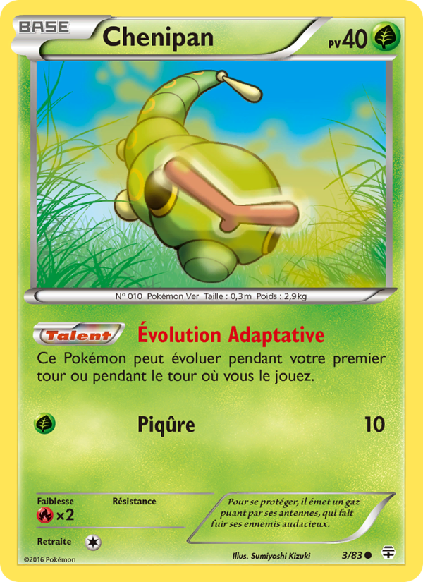 Chenipan 3 — Generationen (French Pokémon TCG card)