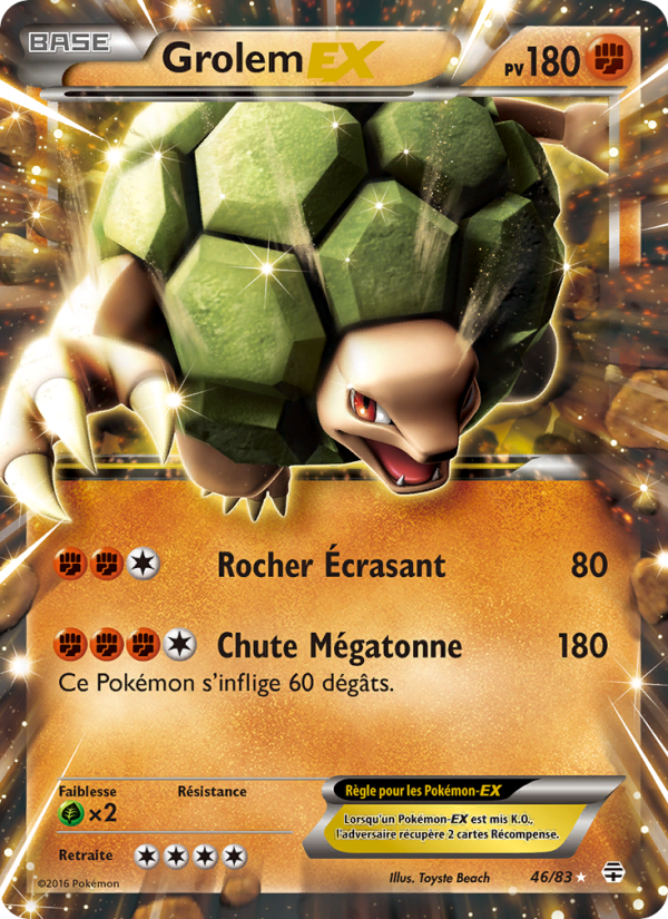 Grolem-EX 46 — Generationen (French Pokémon TCG card)