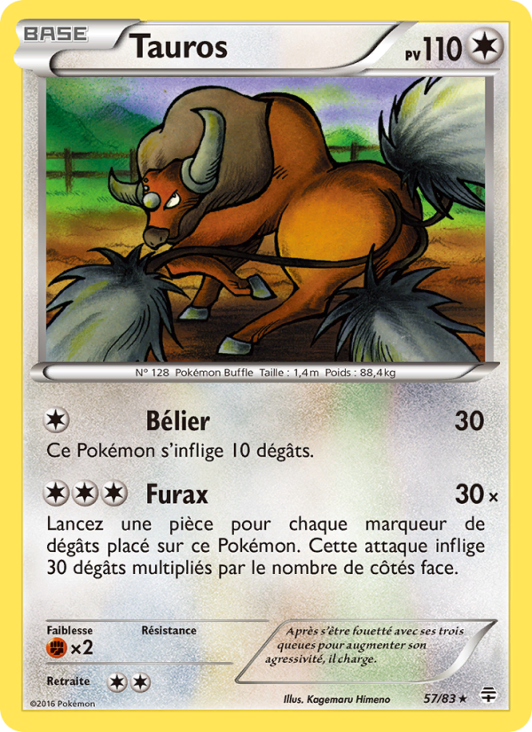 Tauros 57 — Generationen (French Pokémon TCG card)