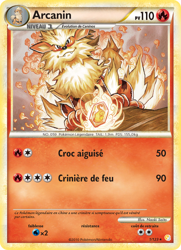 Arcanin 1 — HeartGold SoulSilver (French Pokémon TCG card)