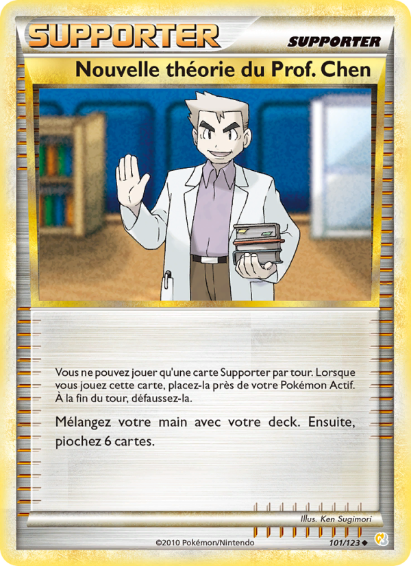 Nouvelle théorie du Prof. Chen 101 — HeartGold SoulSilver (French Pokémon TCG card)