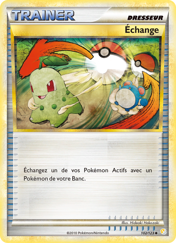 Échange 102 — HeartGold SoulSilver (French Pokémon TCG card)