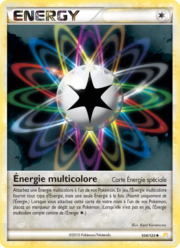 Énergie multicolore 104 — HeartGold SoulSilver (French Pokémon TCG card)