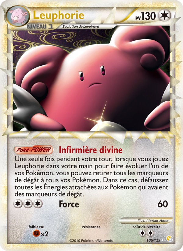 Leuphorie 106 — HeartGold SoulSilver (French Pokémon TCG card)