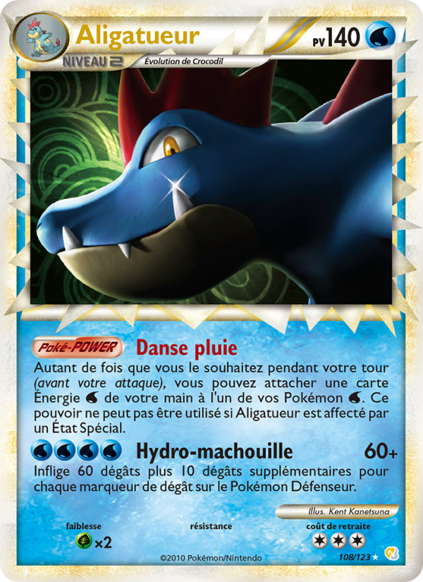 Aligatueur 108 — HeartGold SoulSilver (French Pokémon TCG card)