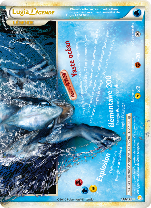 Lugia LÉGENDAIRE 114 — HeartGold SoulSilver (French Pokémon TCG card)
