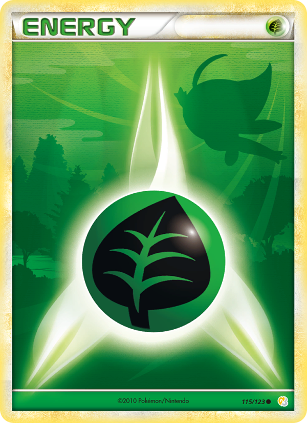 Énergie Plante 115 — HeartGold SoulSilver (French Pokémon TCG card)