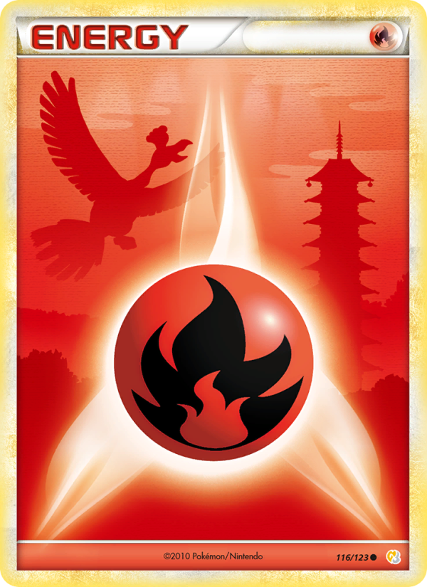 Énergie Feu 116 — HeartGold SoulSilver (French Pokémon TCG card)