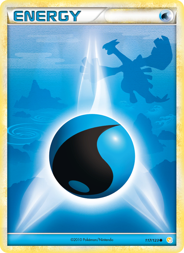 Énergie Eau 117 — HeartGold SoulSilver (French Pokémon TCG card)