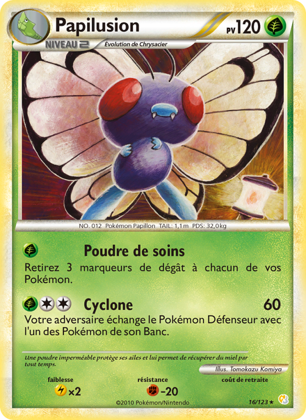 Papilusion 16 — HeartGold SoulSilver (French Pokémon TCG card)
