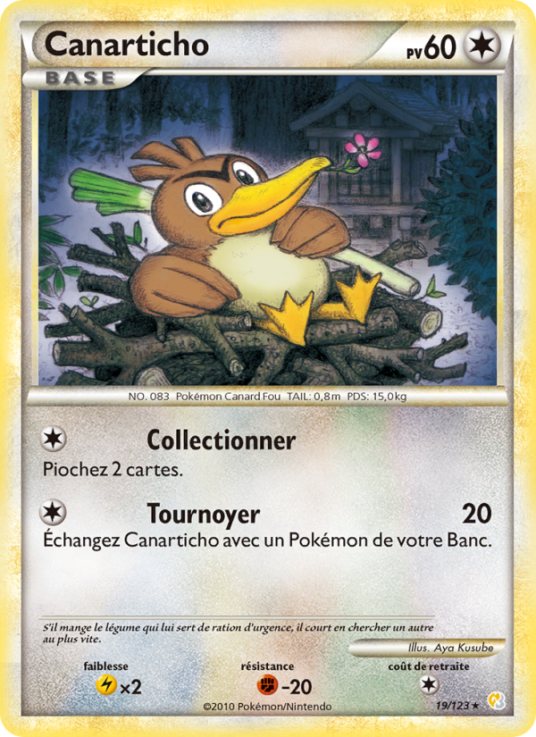 Canarticho 19 — HeartGold SoulSilver (French Pokémon TCG card)