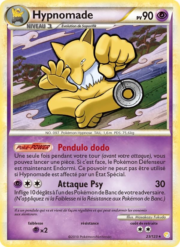 Hypnomade 23 — HeartGold SoulSilver (French Pokémon TCG card)