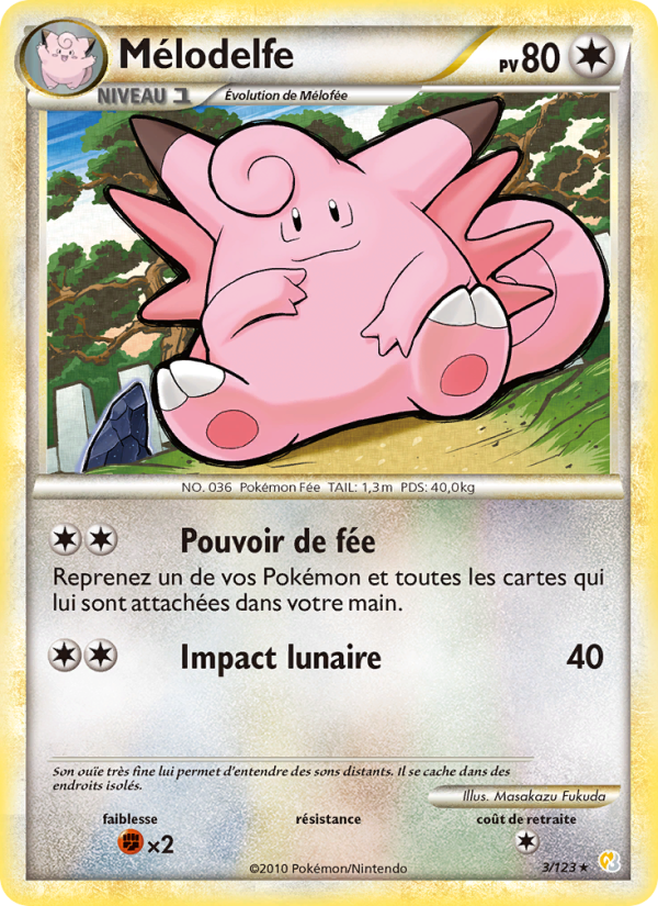 Mélodelfe 3 — HeartGold SoulSilver (French Pokémon TCG card)
