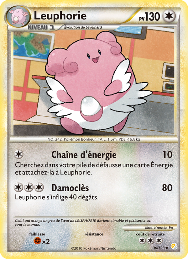 Leuphorie 36 — HeartGold SoulSilver (French Pokémon TCG card)