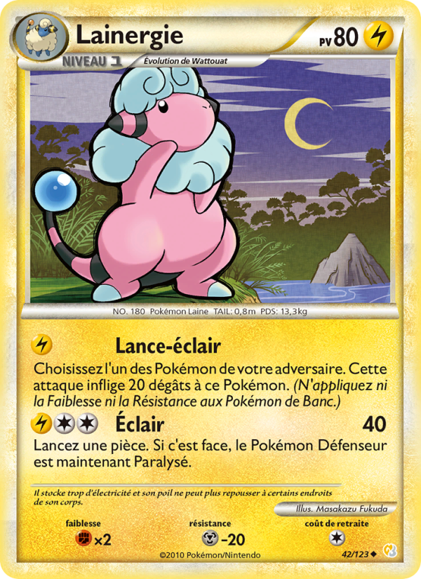 Lainergie 42 — HeartGold SoulSilver (French Pokémon TCG card)