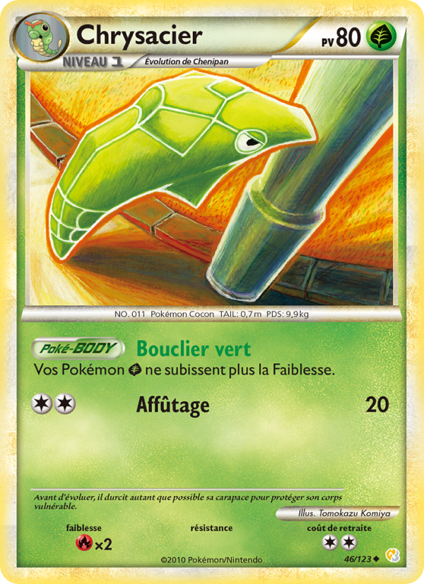 Chrysacier 46 — HeartGold SoulSilver (French Pokémon TCG card)