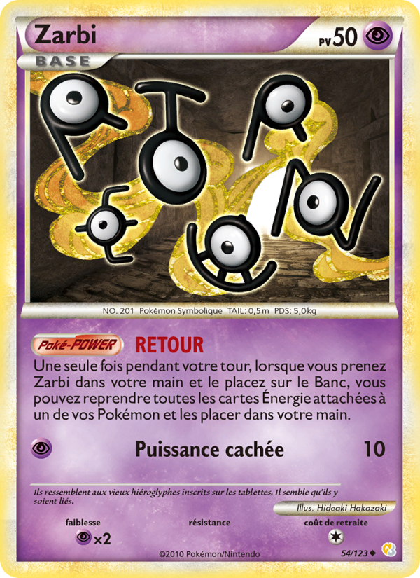 Zarbi 54 — HeartGold SoulSilver (French Pokémon TCG card)