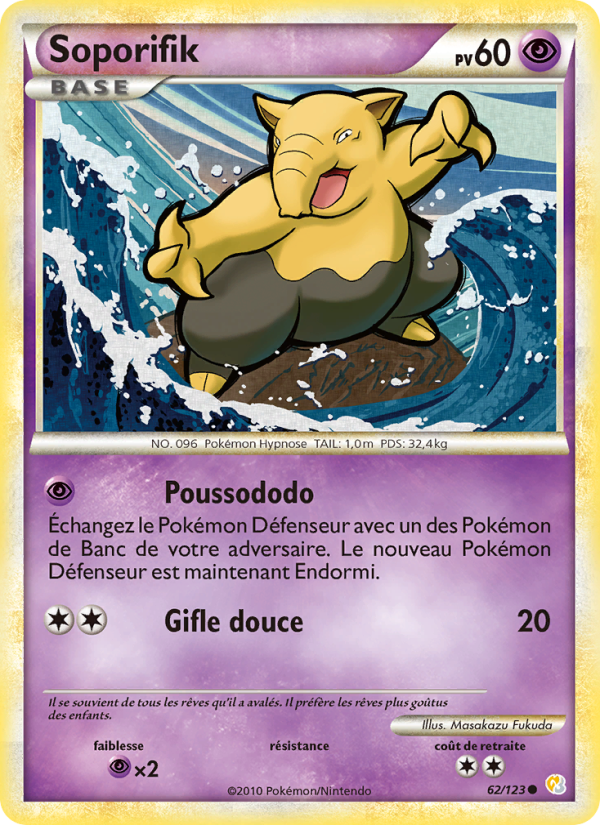 Soporifik 62 — HeartGold SoulSilver (French Pokémon TCG card)