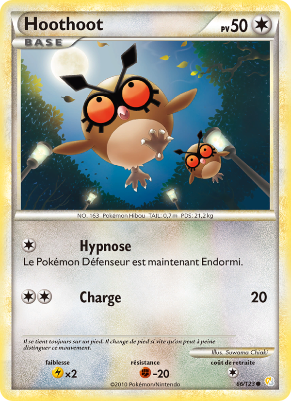 Hoothoot 66 — HeartGold SoulSilver (French Pokémon TCG card)