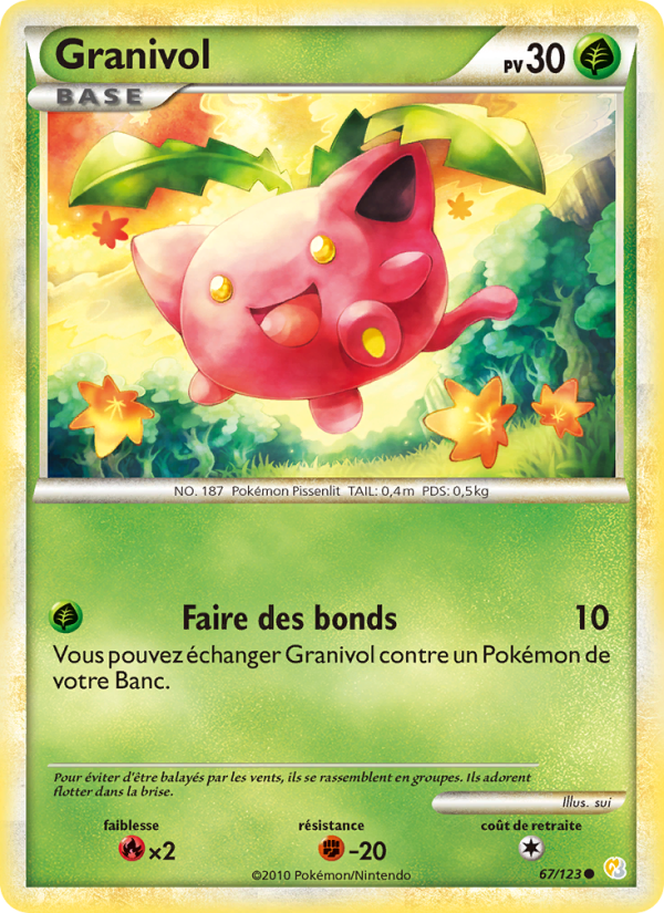 Granivol 67 — HeartGold SoulSilver (French Pokémon TCG card)