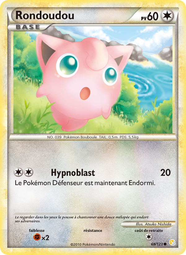 Rondoudou 68 — HeartGold SoulSilver (French Pokémon TCG card)