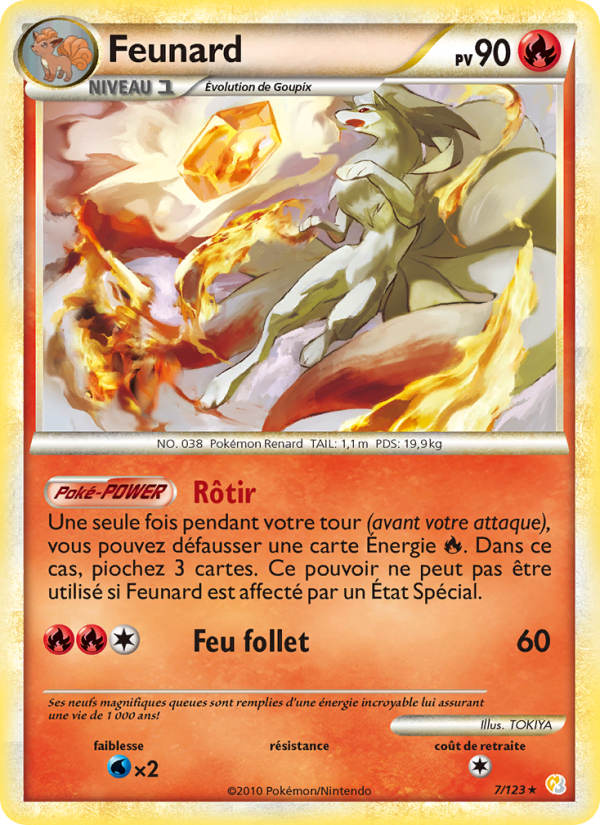 Feunard 7 — HeartGold SoulSilver (French Pokémon TCG card)