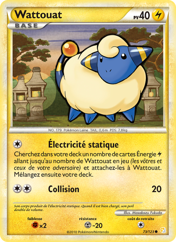 Wattouat 73 — HeartGold SoulSilver (French Pokémon TCG card)