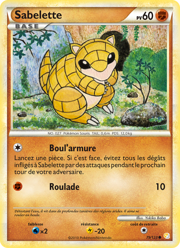 Sabelette 79 — HeartGold SoulSilver (French Pokémon TCG card)