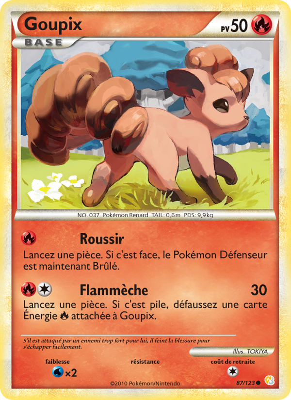 Goupix 87 — HeartGold SoulSilver (French Pokémon TCG card)