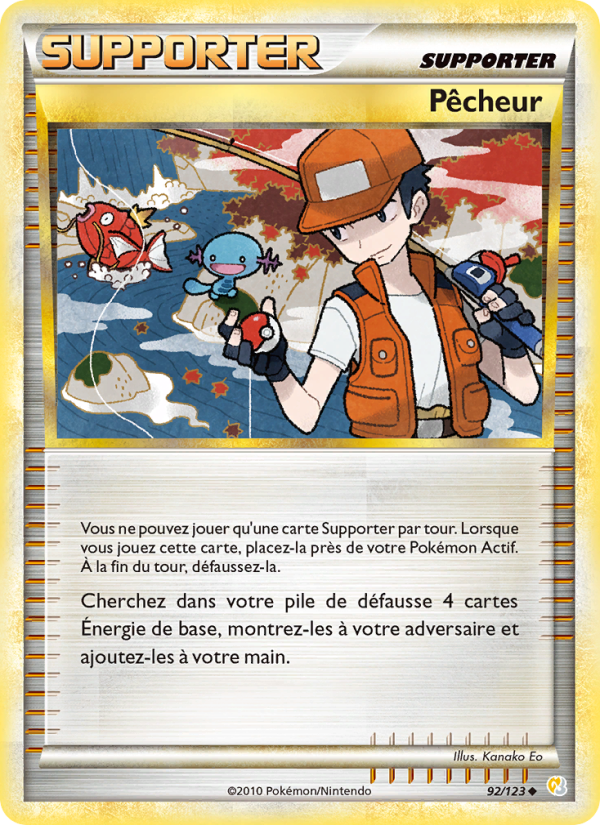 Pêcheur 92 — HeartGold SoulSilver (French Pokémon TCG card)
