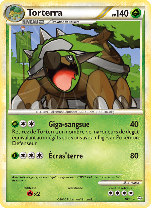 Torterra 10 — Entfesselt (French Pokémon TCG card)
