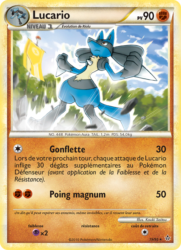 Lucario 19 — Entfesselt (French Pokémon TCG card)