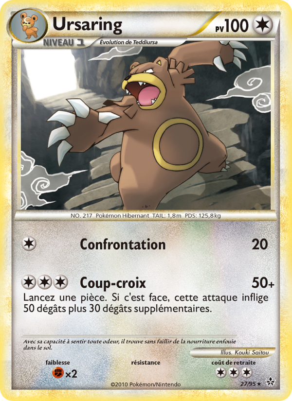Ursaring 27 — Entfesselt (French Pokémon TCG card)