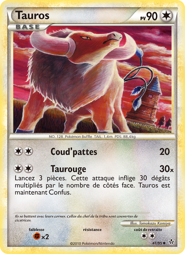 Tauros 41 — Entfesselt (French Pokémon TCG card)