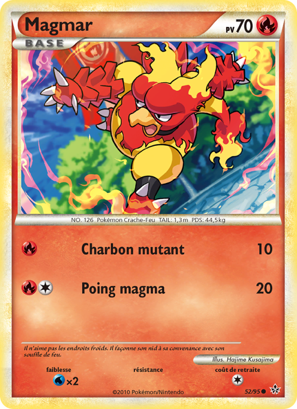 Magmar 52 — Entfesselt (French Pokémon TCG card)