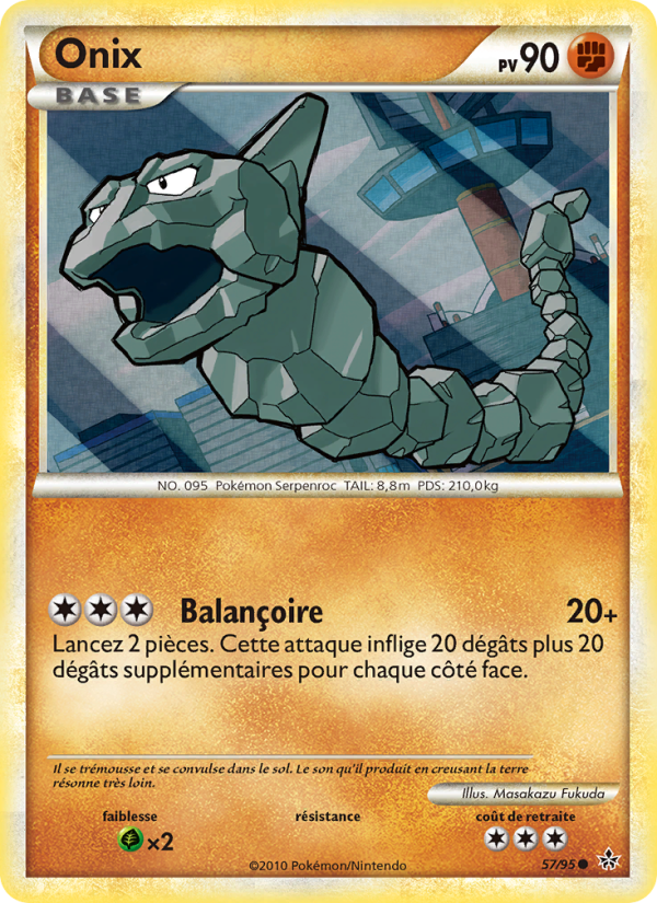 Onix 57 — Entfesselt (French Pokémon TCG card)