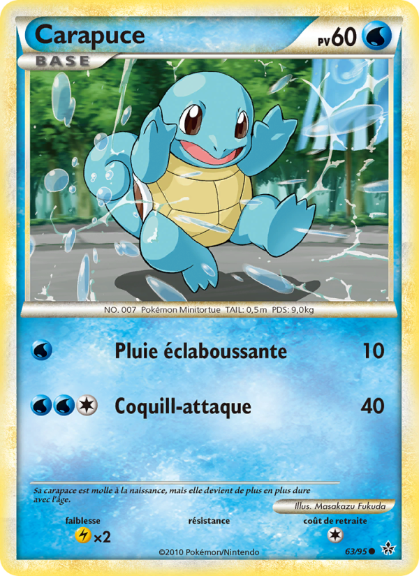 Carapuce 63 — Entfesselt (French Pokémon TCG card)