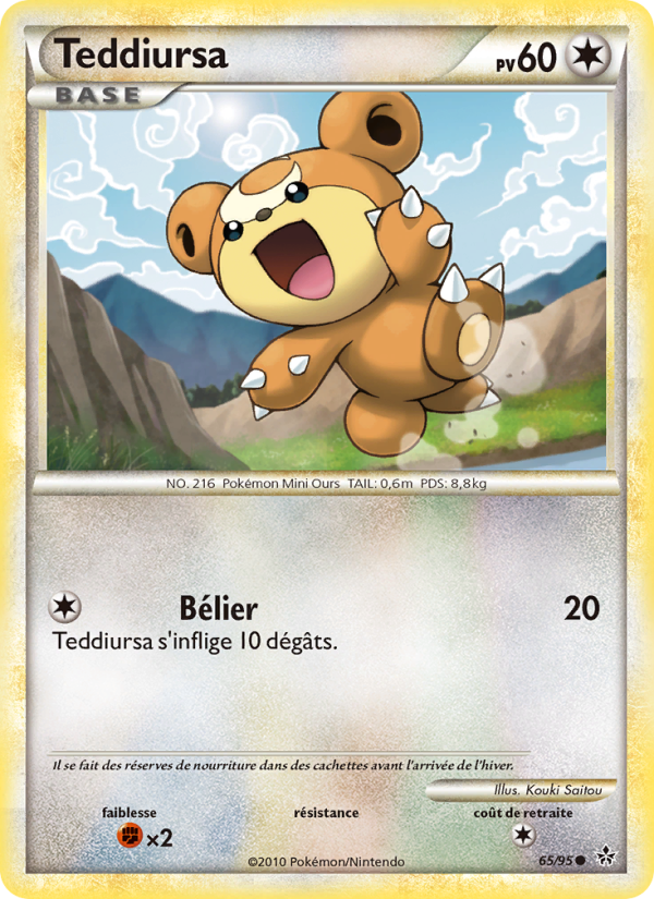Teddiursa 65 — Entfesselt (French Pokémon TCG card)