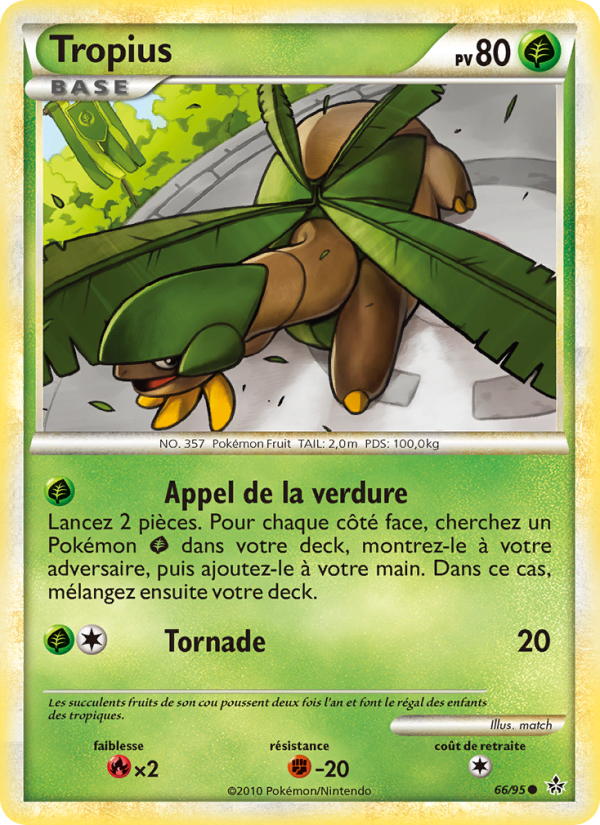 Tropius 66 — Entfesselt (French Pokémon TCG card)
