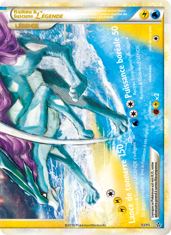 Raikou & Suicune LÉGENDE (bas) 93 — Entfesselt (French Pokémon TCG card)