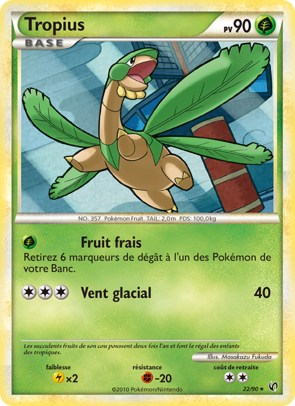 Tropius 22 — Unerschrocken (French Pokémon TCG card)