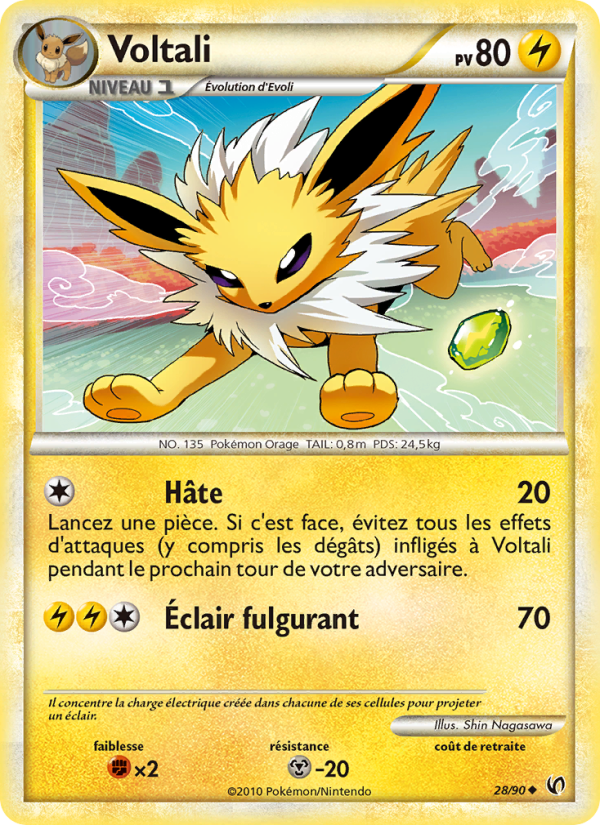 Voltali 28 — Unerschrocken (French Pokémon TCG card)