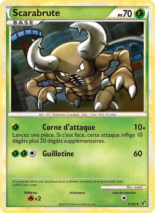 Scarabrute 32 — Unerschrocken (French Pokémon TCG card)
