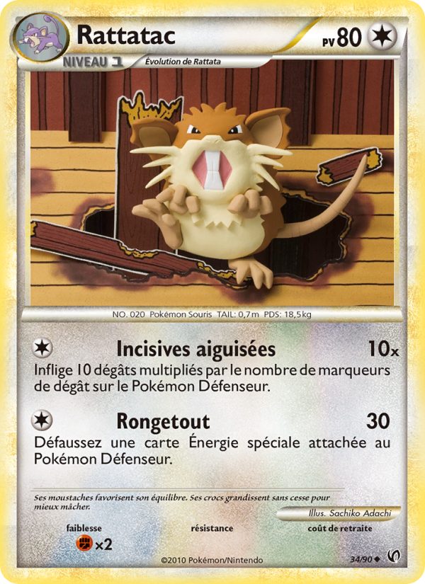 Rattatac 34 — Unerschrocken (French Pokémon TCG card)