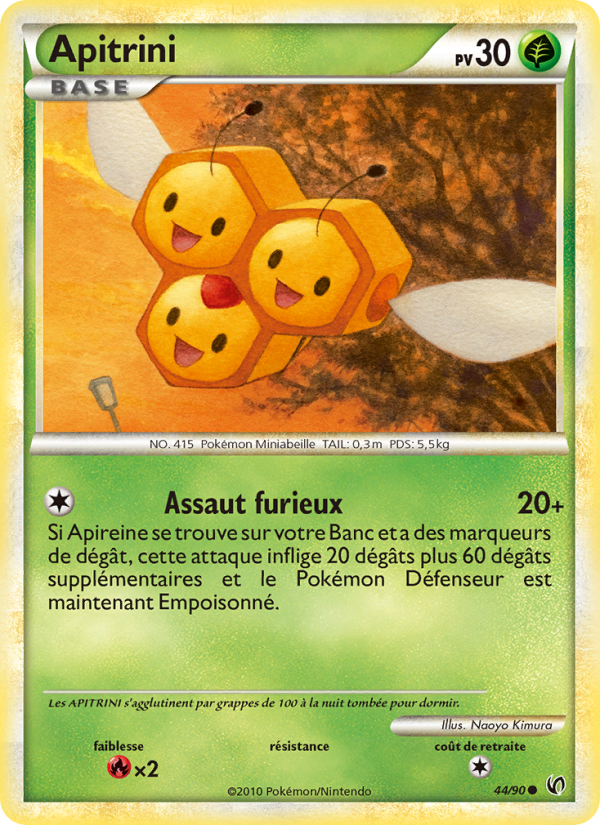 Apitrini 44 — Unerschrocken (French Pokémon TCG card)