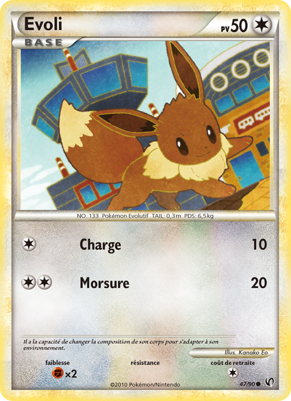 Evoli 47 — Unerschrocken (French Pokémon TCG card)